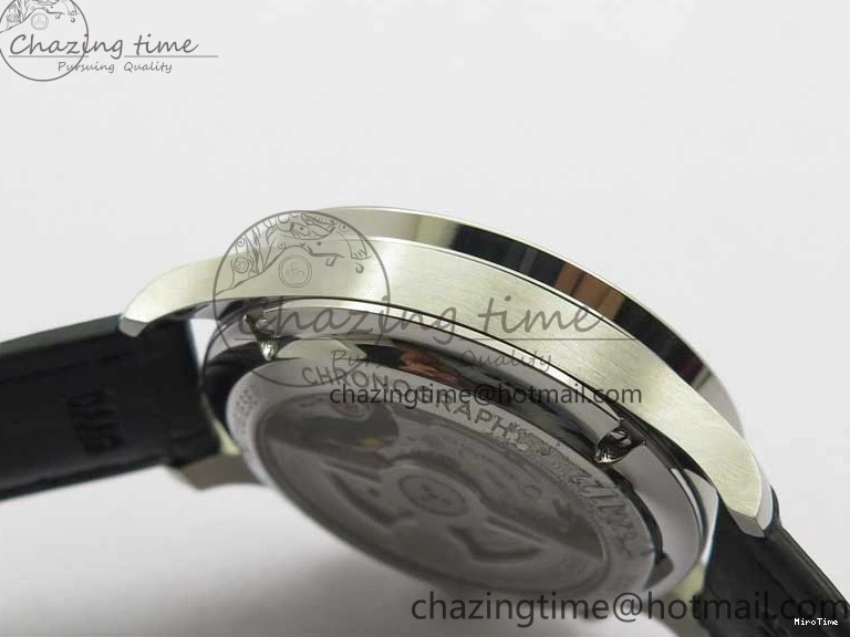 MIROTIME 0410 Elegant Portuguese IW371615 ZF 1:1 Best Edition SS Green Dial on Black Leather Strap A96355 V 7081